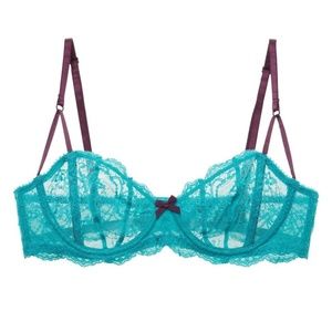 NWT Turquoise & Raisin Underwire Bra